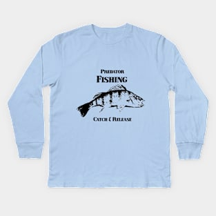 Predator fishing "Catch and Release" Kids Long Sleeve T-Shirt